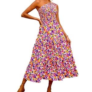 One shoulder floral maxi. Never worn!